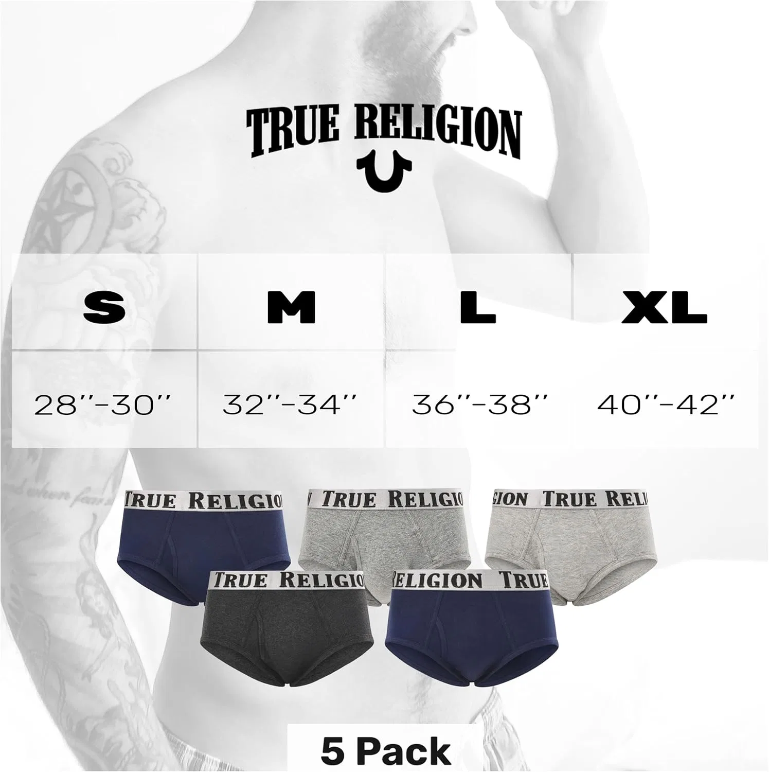 картинка Брифы True Religion, Dress Blue, grey от магазина Одежда+