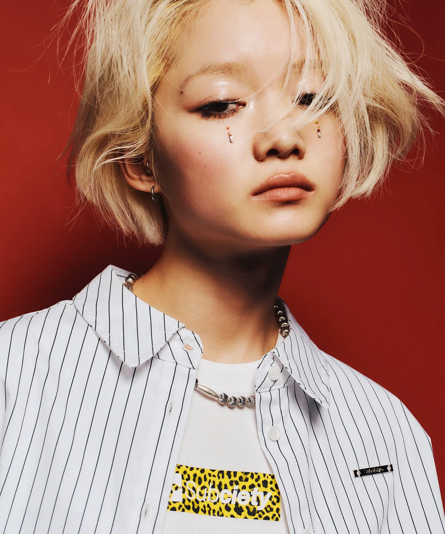 картинка Укороченная рубашка Subciety, STRIPE от магазина Одежда+