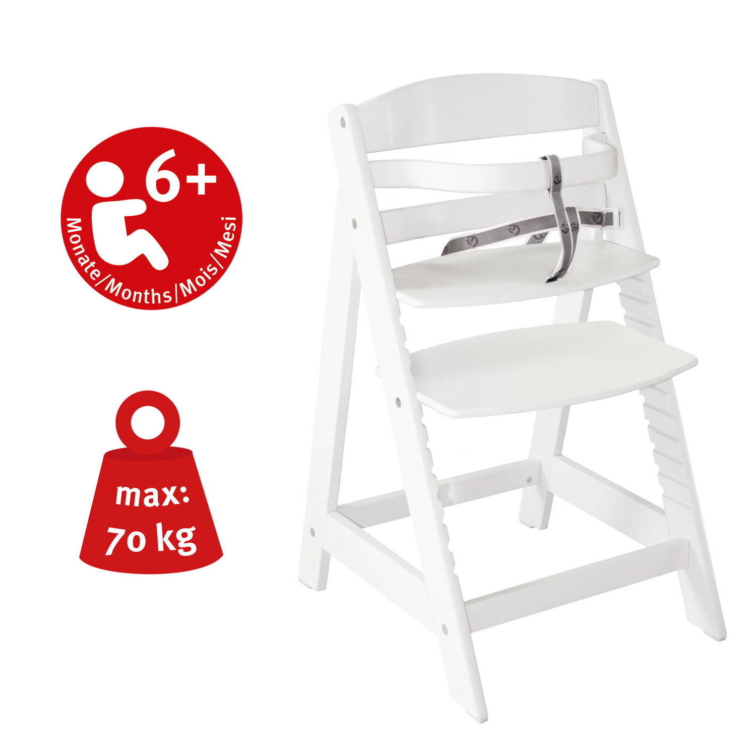 картинка Высокий стульчик sit up iii  Roba, белый от магазина Одежда+