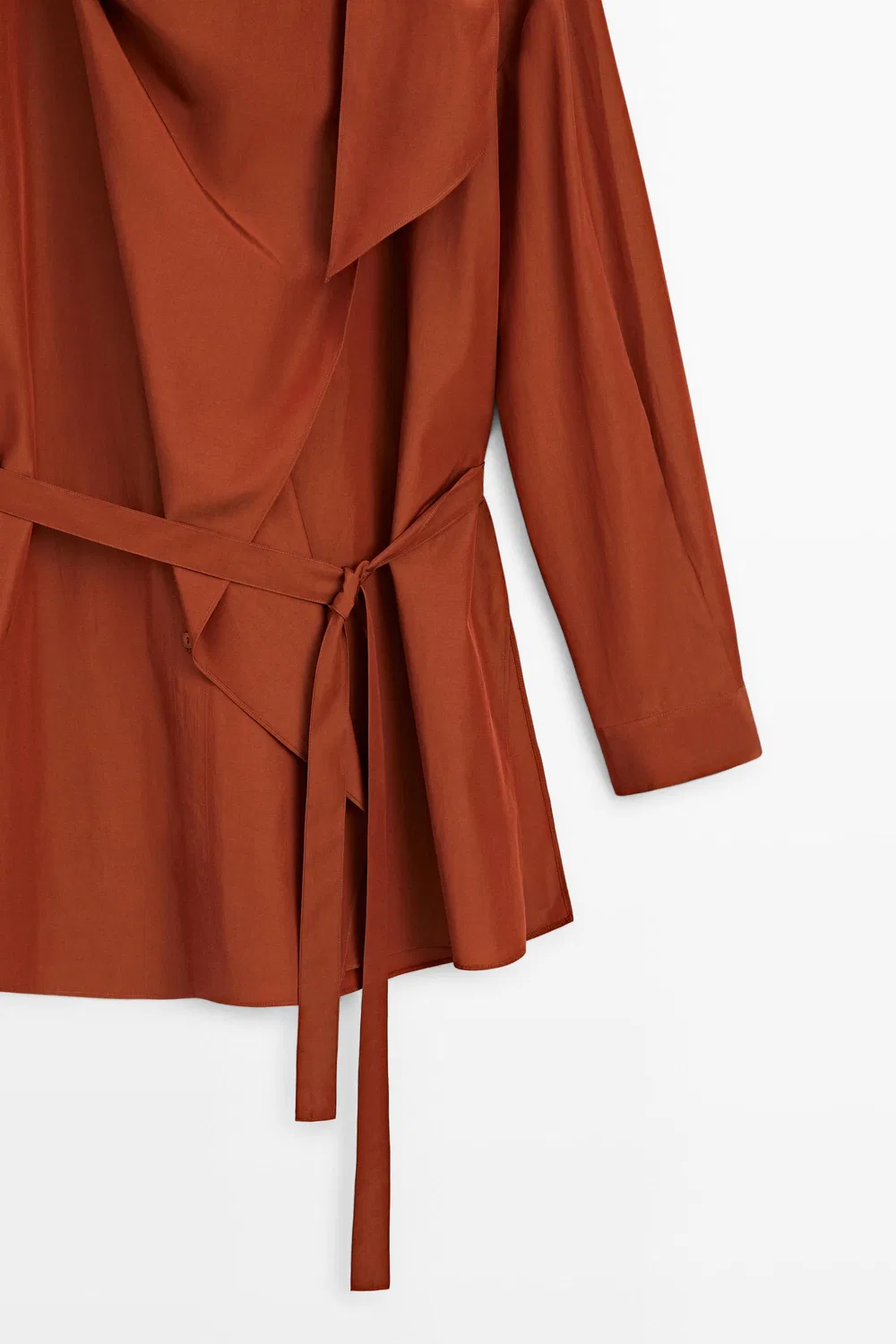 картинка Блузка Massimo Dutti, с завязками, copper от магазина Одежда+