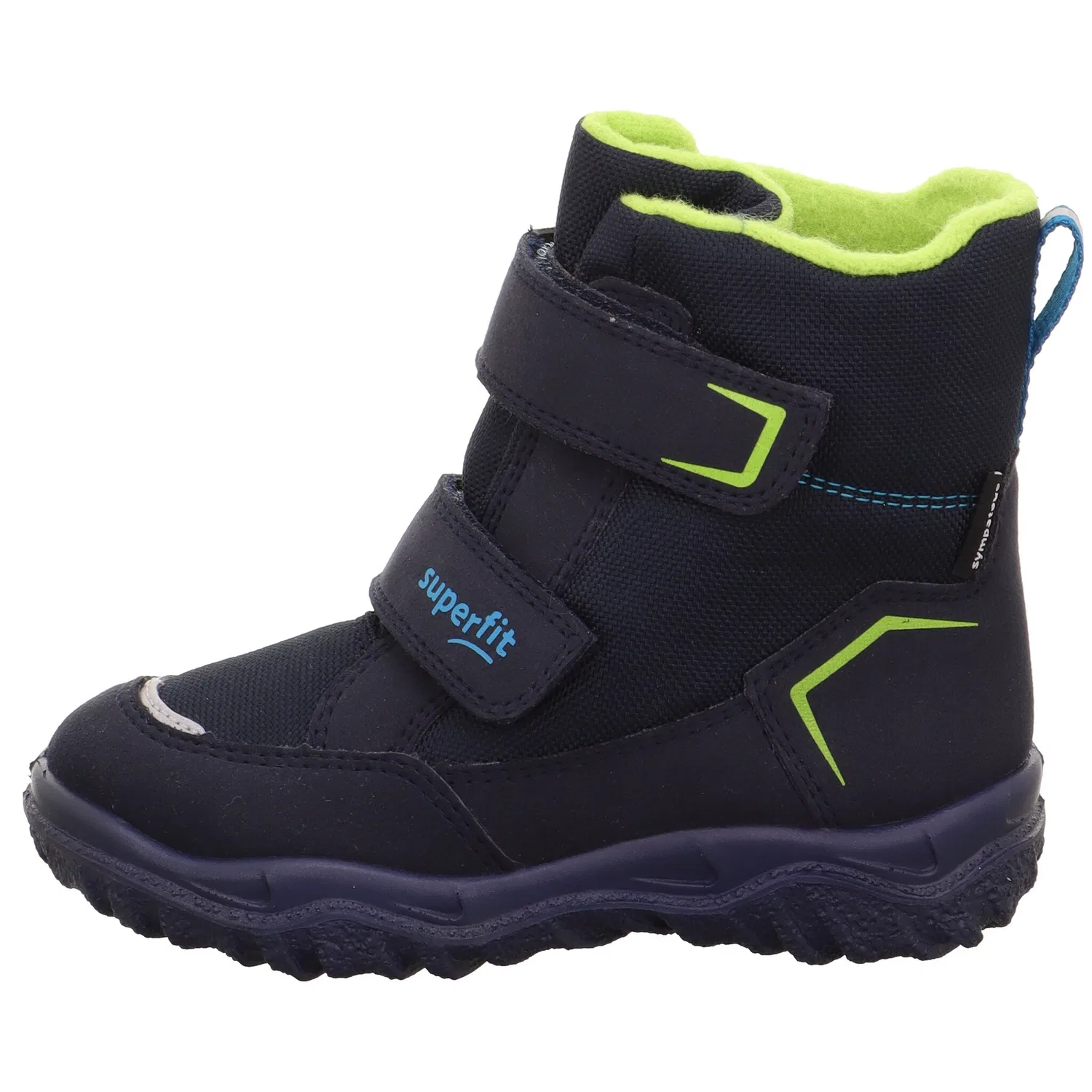 картинка Детские зимние дутики на липучках Superfit, Dark Blue/Light Green от магазина Одежда+