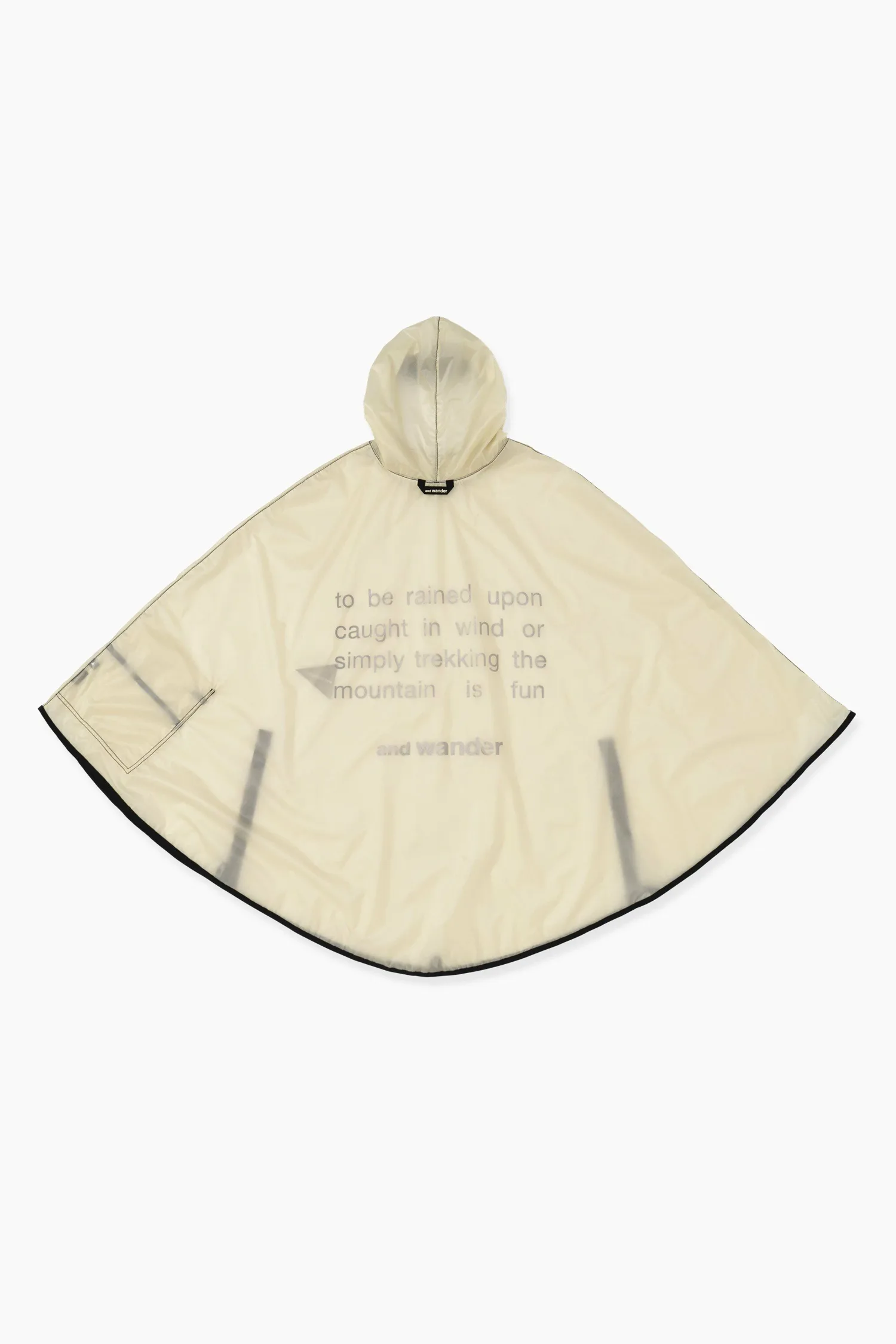 картинка Сил пончо And Wander, Off-white 1 от магазина Одежда+
