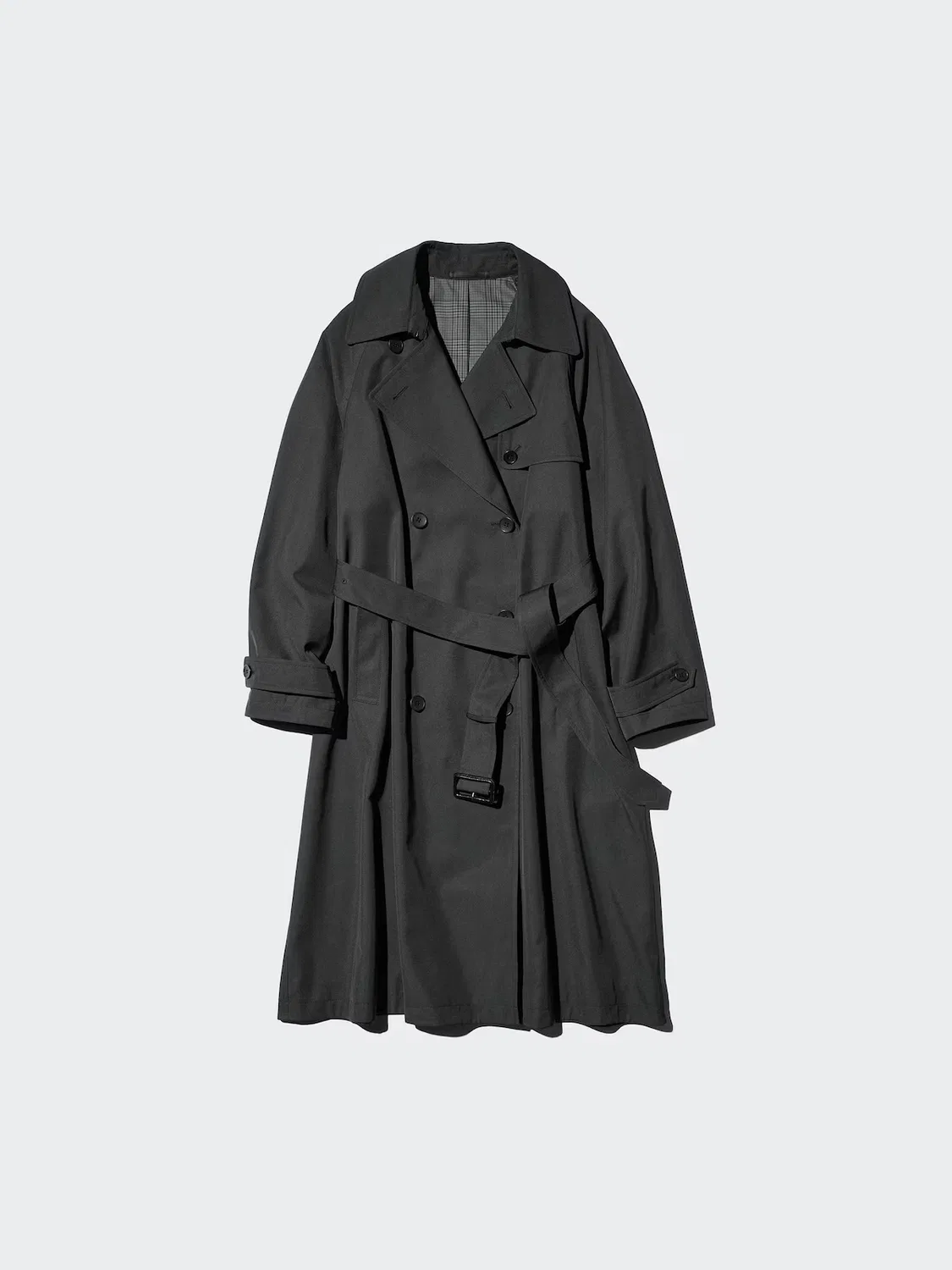картинка Тренч Uniqlo, классический, черный от магазина Одежда+