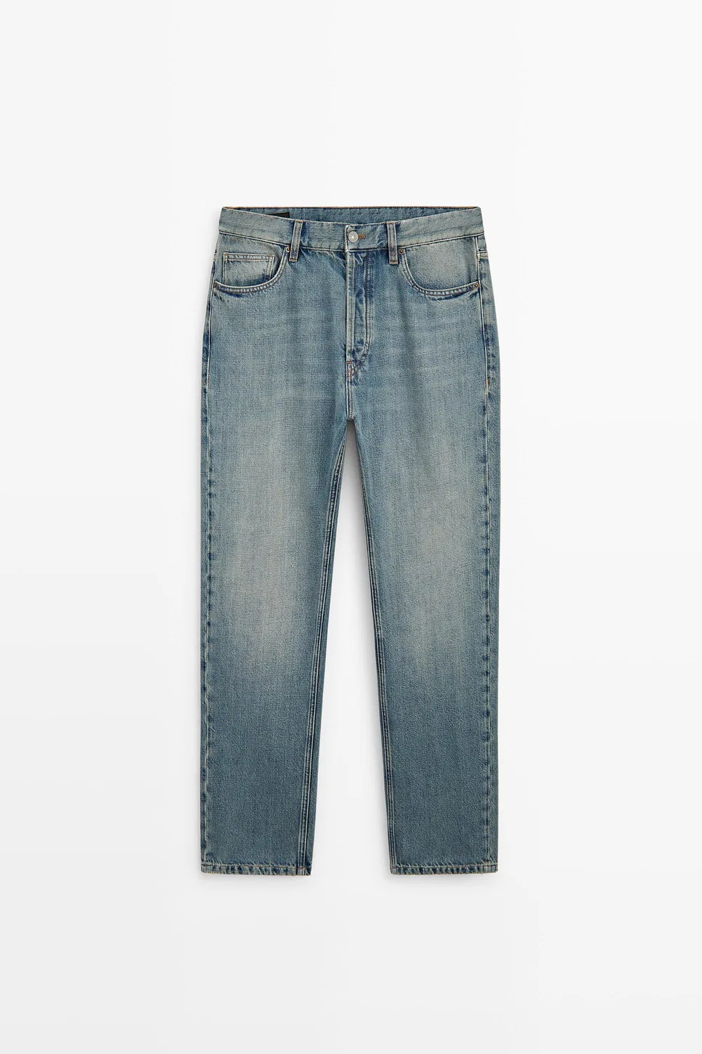 картинка Джинсы Massimo Dutti Straight-Leg, светло-голубой от магазина Одежда+