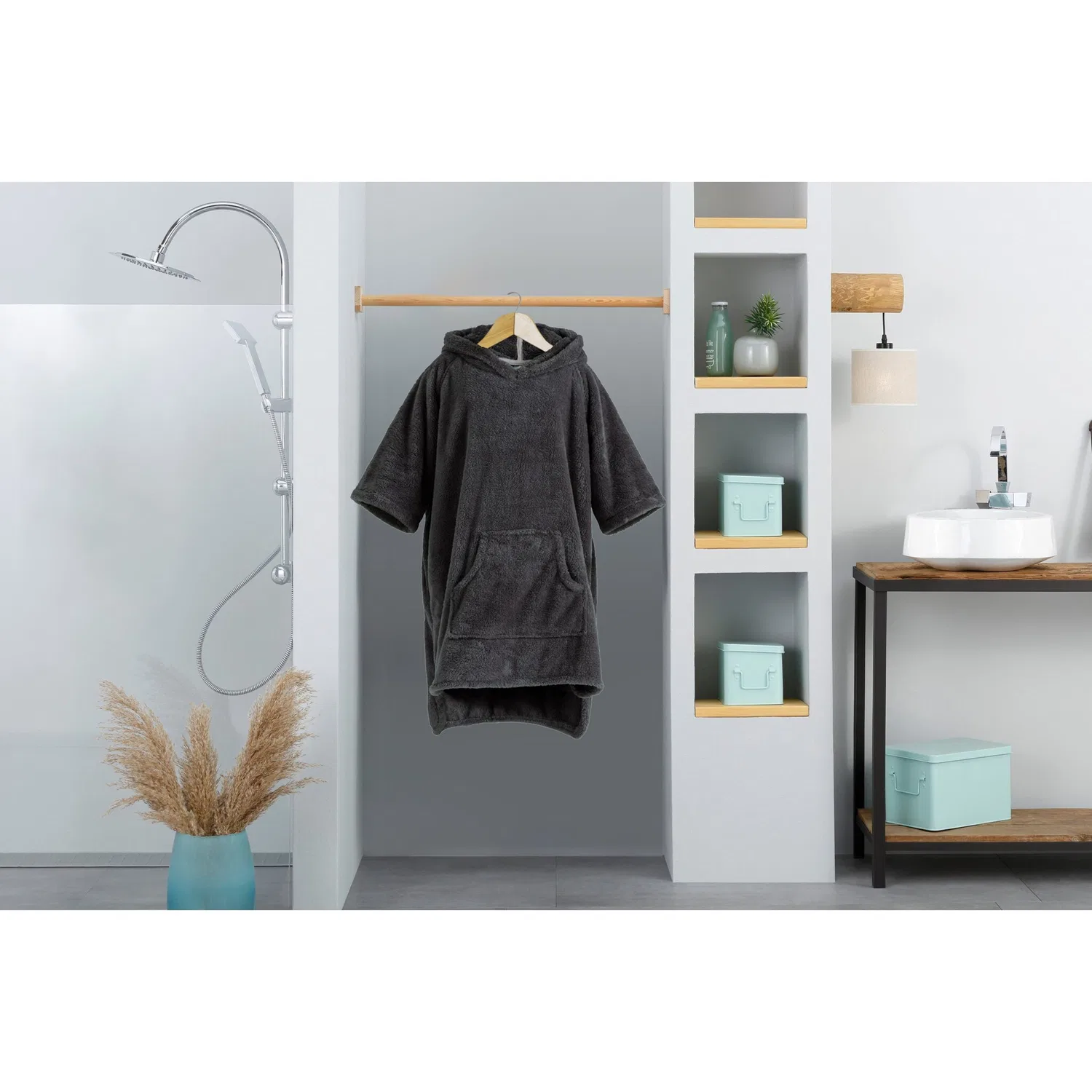 картинка Пончо для купания Lillou микрофибра OTTO home, Anthrazit от магазина Одежда+