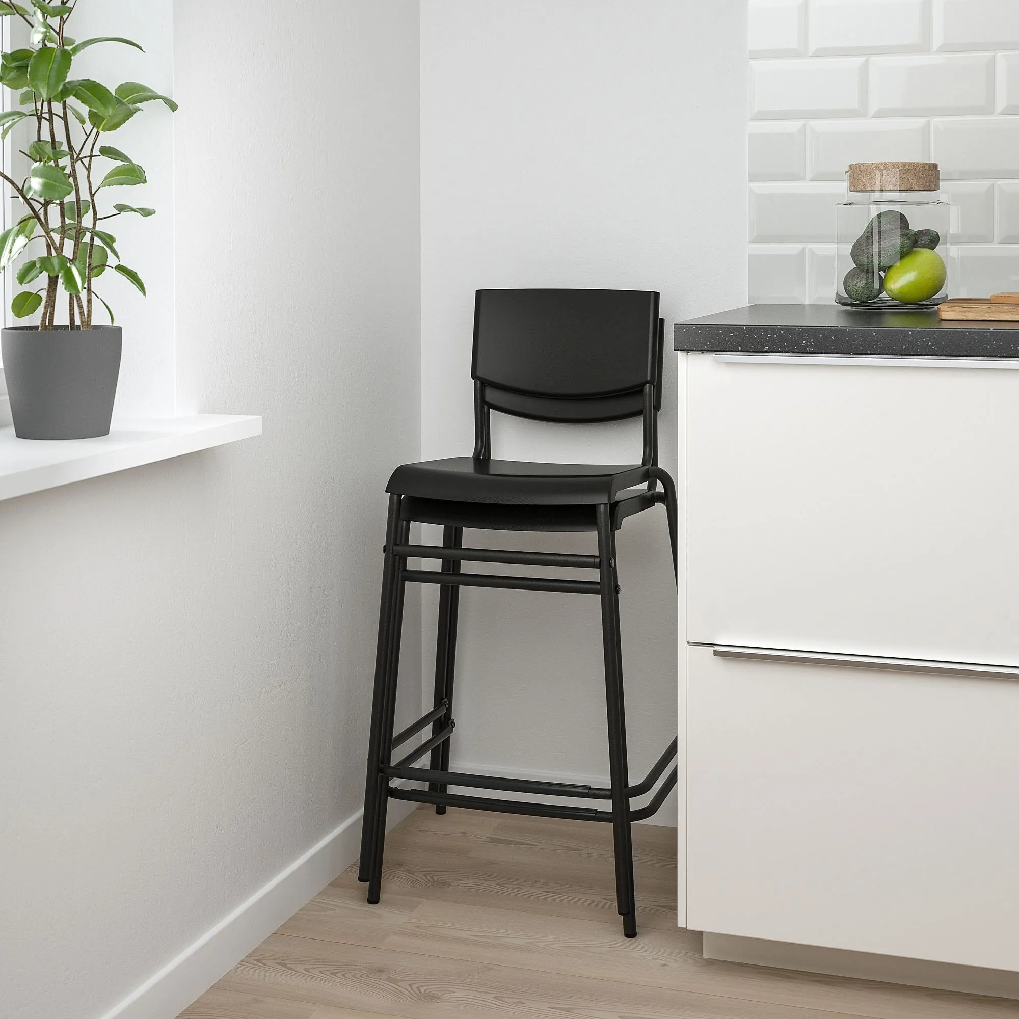 картинка Барный стул, черный, 63 см, STIG IKEA от магазина Одежда+