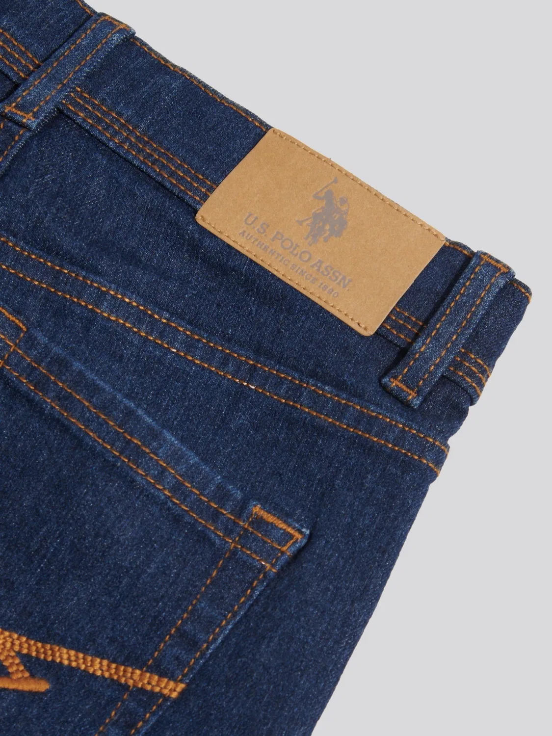 картинка Джинсы прямого кроя stretch U.S. Polo Assn, синие от магазина Одежда+