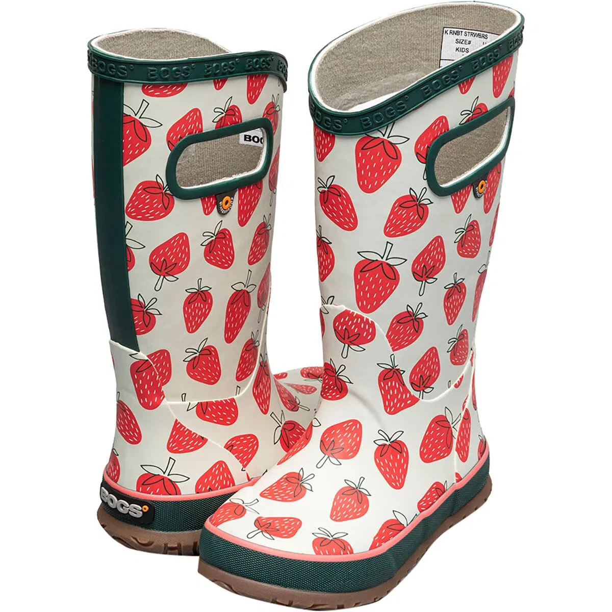 картинка Детские сапоги резиновые с принтом Strawberry Rainboot Bogs, Strawberry от магазина Одежда+
