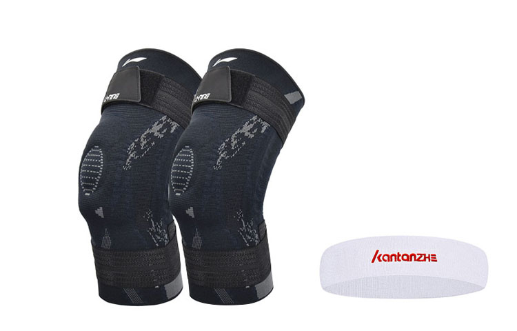 картинка Наколенники LINING, черные + KTZ Черный напульсник от магазина Одежда+