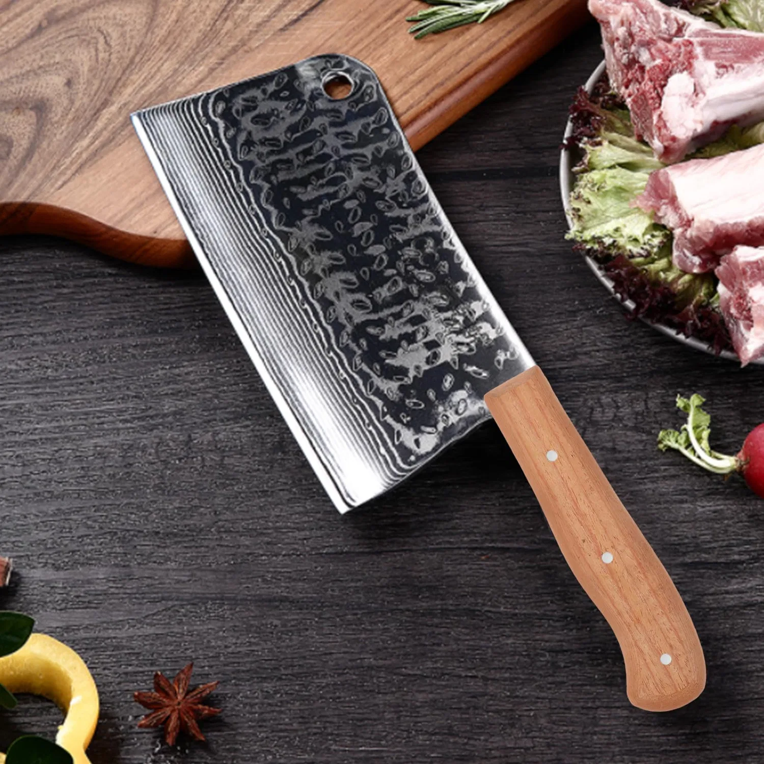 картинка Деревянная рукоятка для кухонного ножа SEWACC, хаки от магазина Одежда+