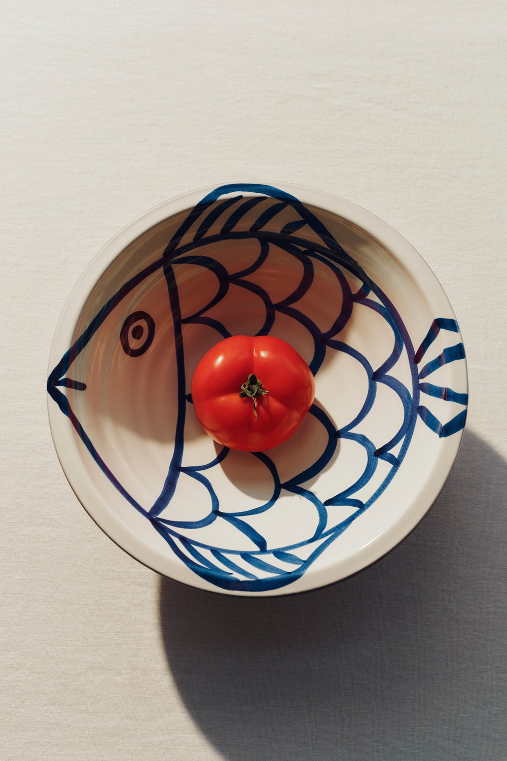 картинка Салатница H&M Hand-painted Terracotta, белый/синий от магазина Одежда+