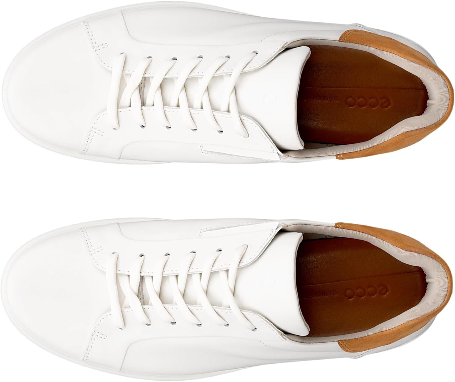 картинка Мужские слипоны ECCO Soft 7 Easy, белые, без шнуровки от магазина Одежда+