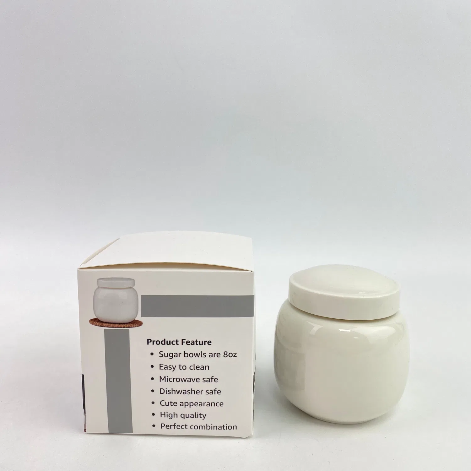 картинка Сахарница керамическая, 8 унций, ThinRinRin, white от магазина Одежда+