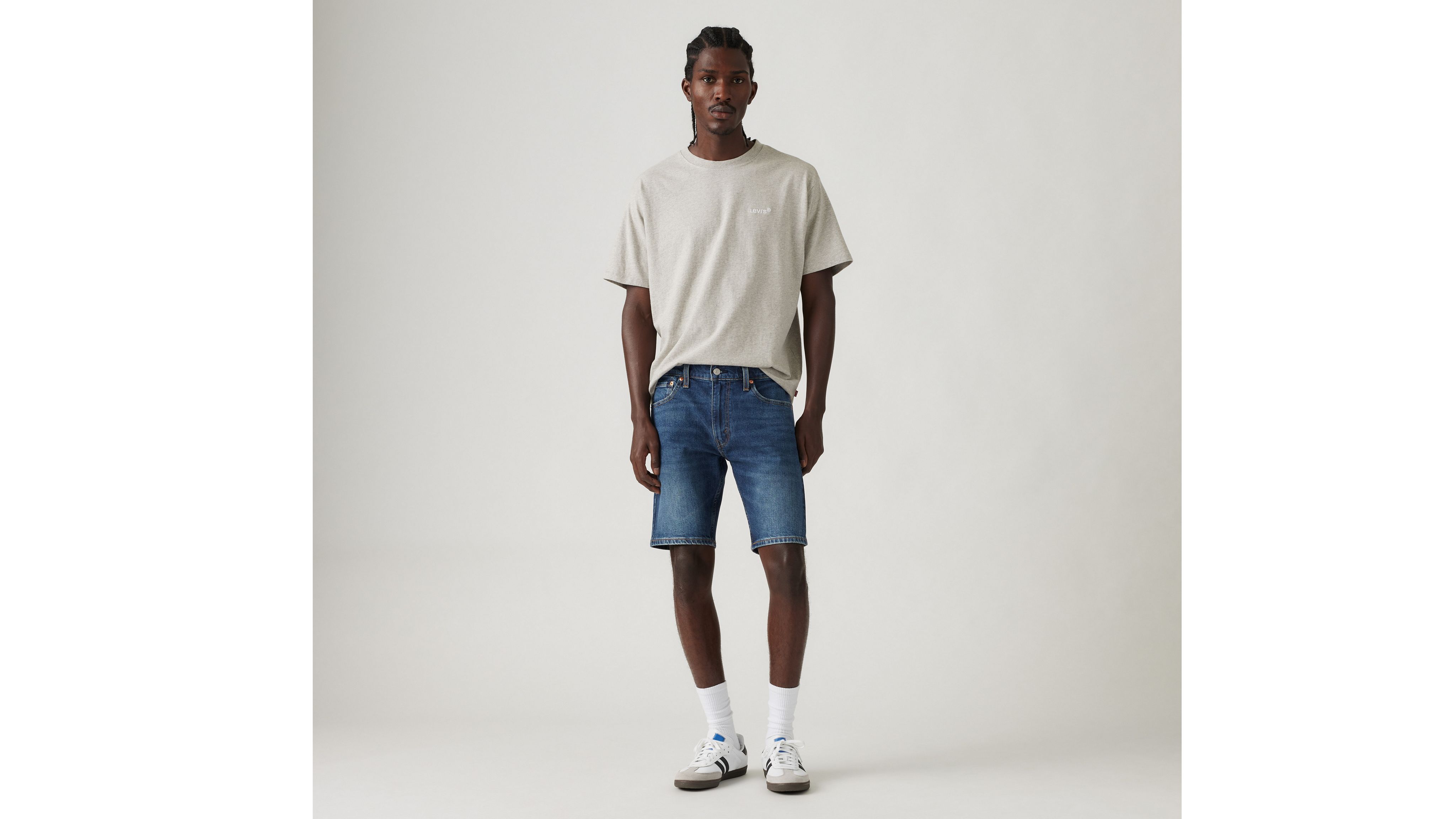 картинка Мужские шорты Levi's 412 Slim Fit, темно-синий от магазина Одежда+