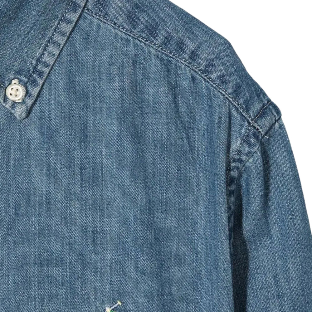 картинка Polo Ralph Lauren Однотонная рубашка весна осень Kids' Blue от магазина Одежда+
