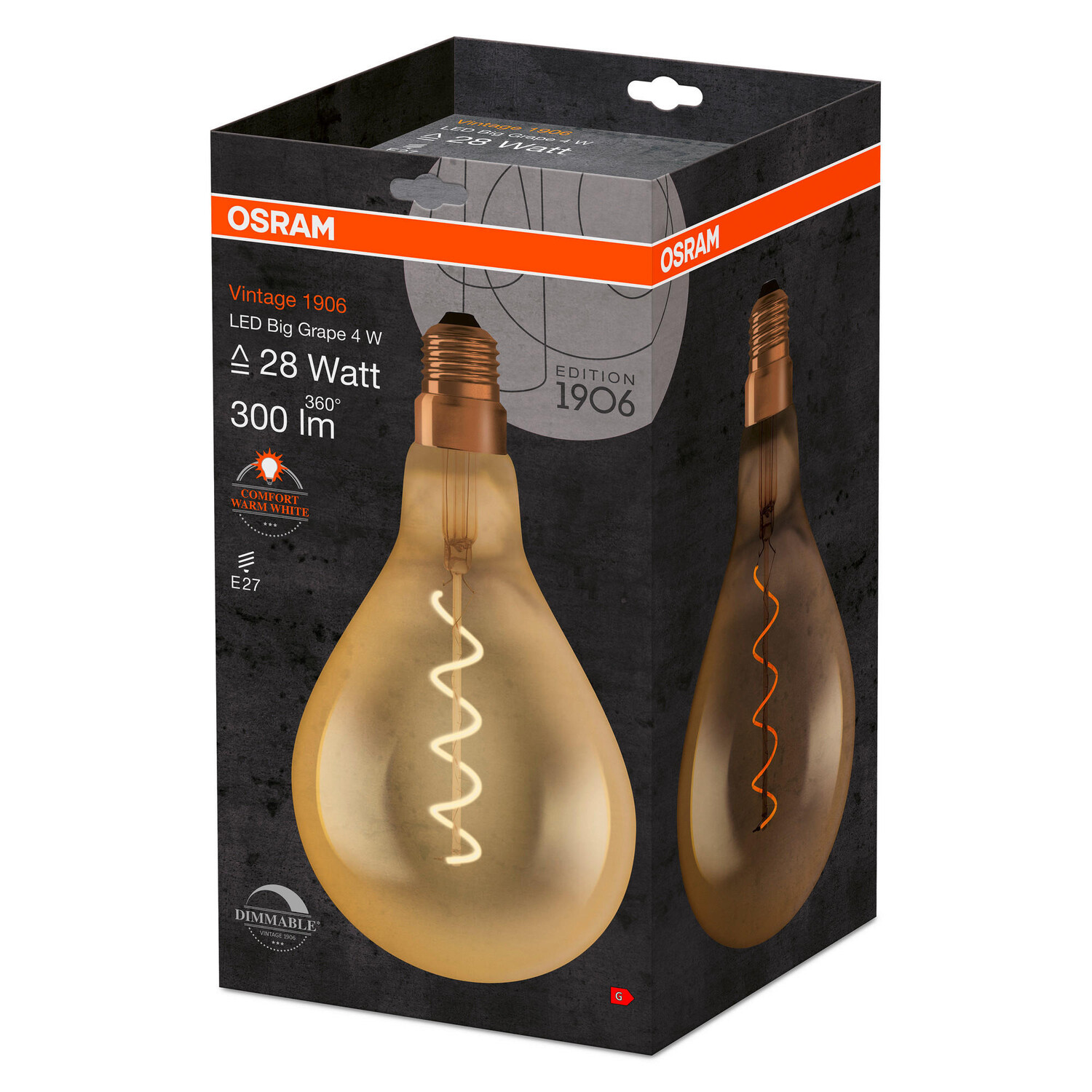 картинка Светодиодная лампочка Osram, 16x28,7 см, золотой от магазина Одежда+
