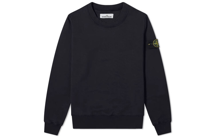 картинка Свитшот Stone Island Garment Dyed Crew Neck, черный от магазина Одежда+