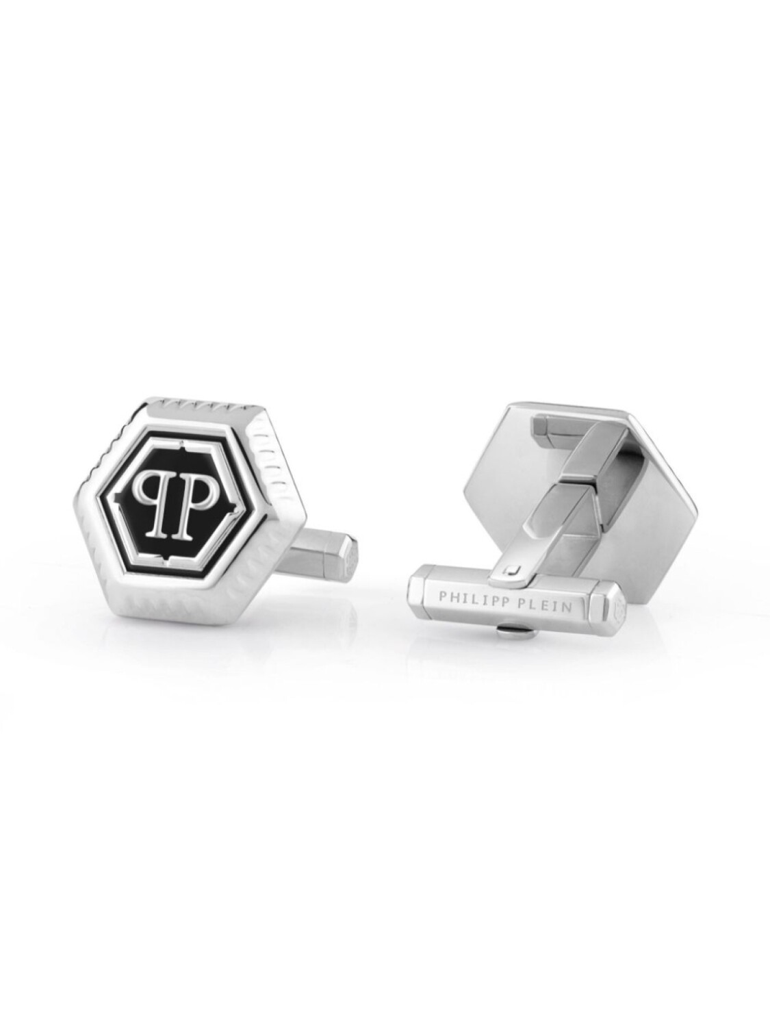 картинка Запонки Hexagon-PP Philipp Plein, серебряный от магазина Одежда+