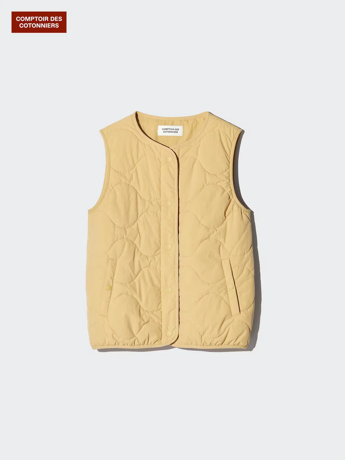 картинка Жилет Uniqlo, утепленный, бежевый от магазина Одежда+