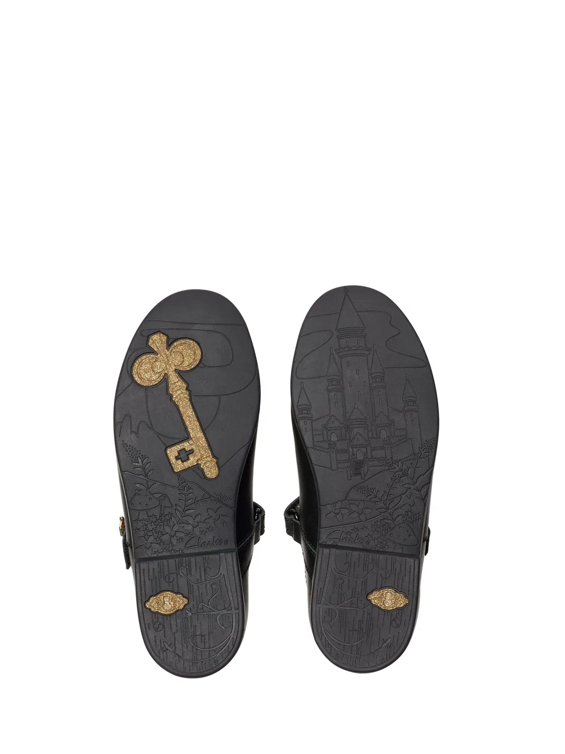картинка Туфли Clarks Lock Magic Мэри Джейн для девочек, черные, кожа от магазина Одежда+