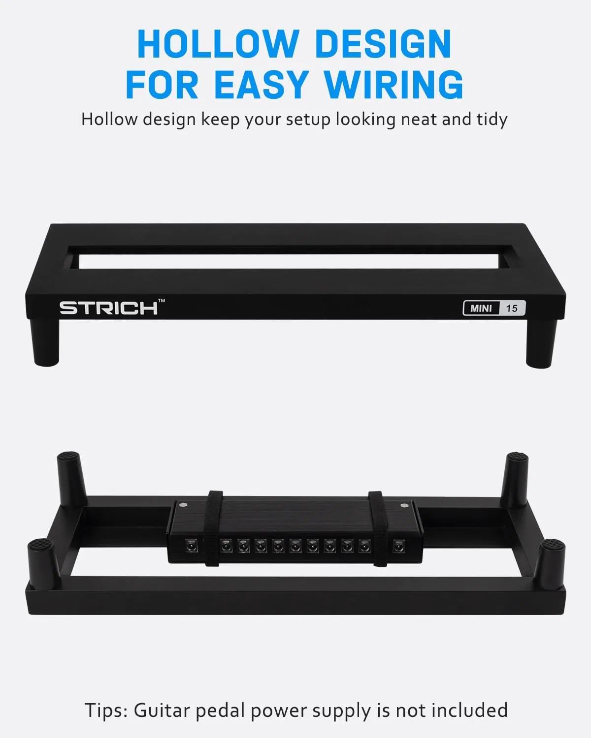 картинка Педалборд для гитары, модель MINI 15, STRICH, Black от магазина Одежда+