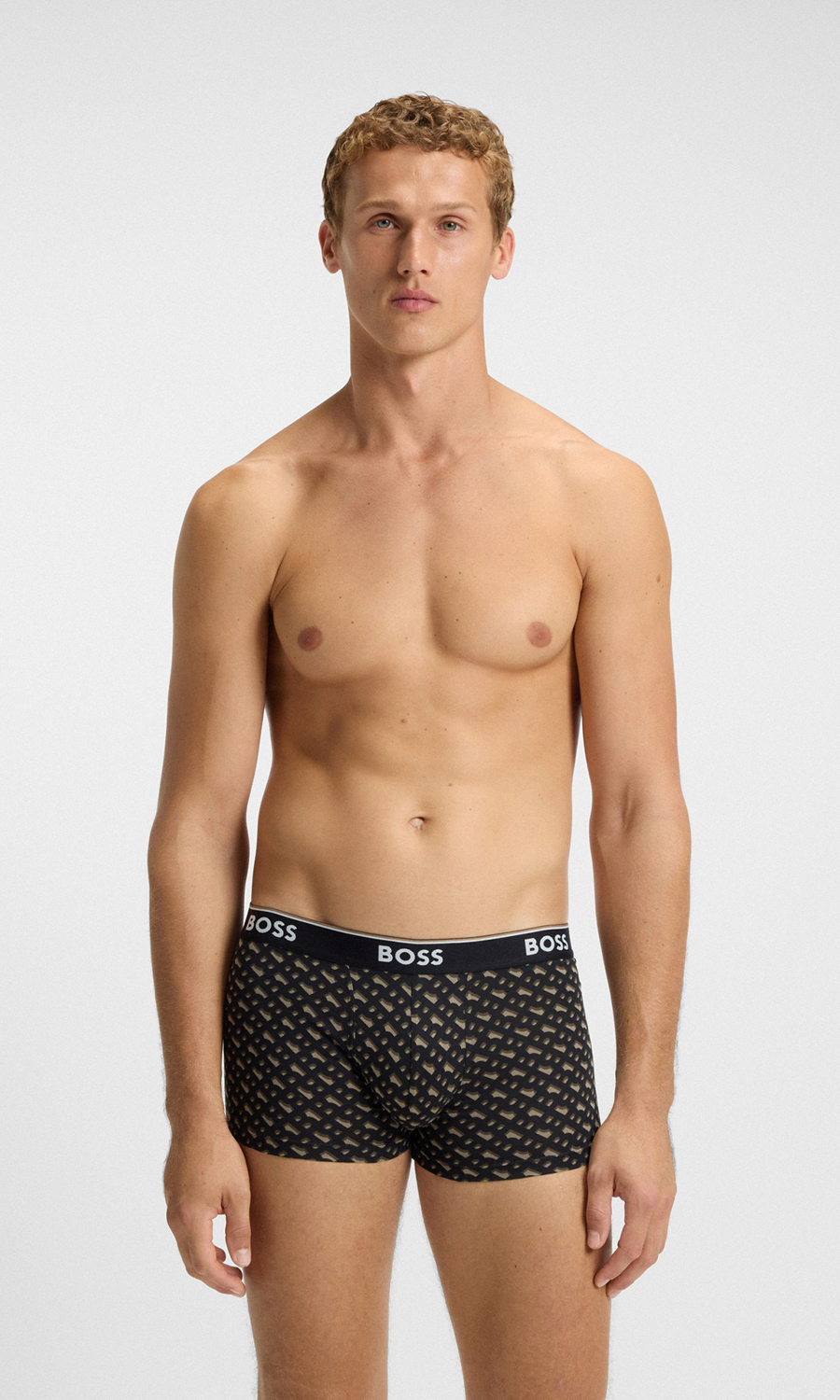 картинка Комплект боксеров BOSS Menswear, 3 предмета, коричневый — SS26 от магазина Одежда+