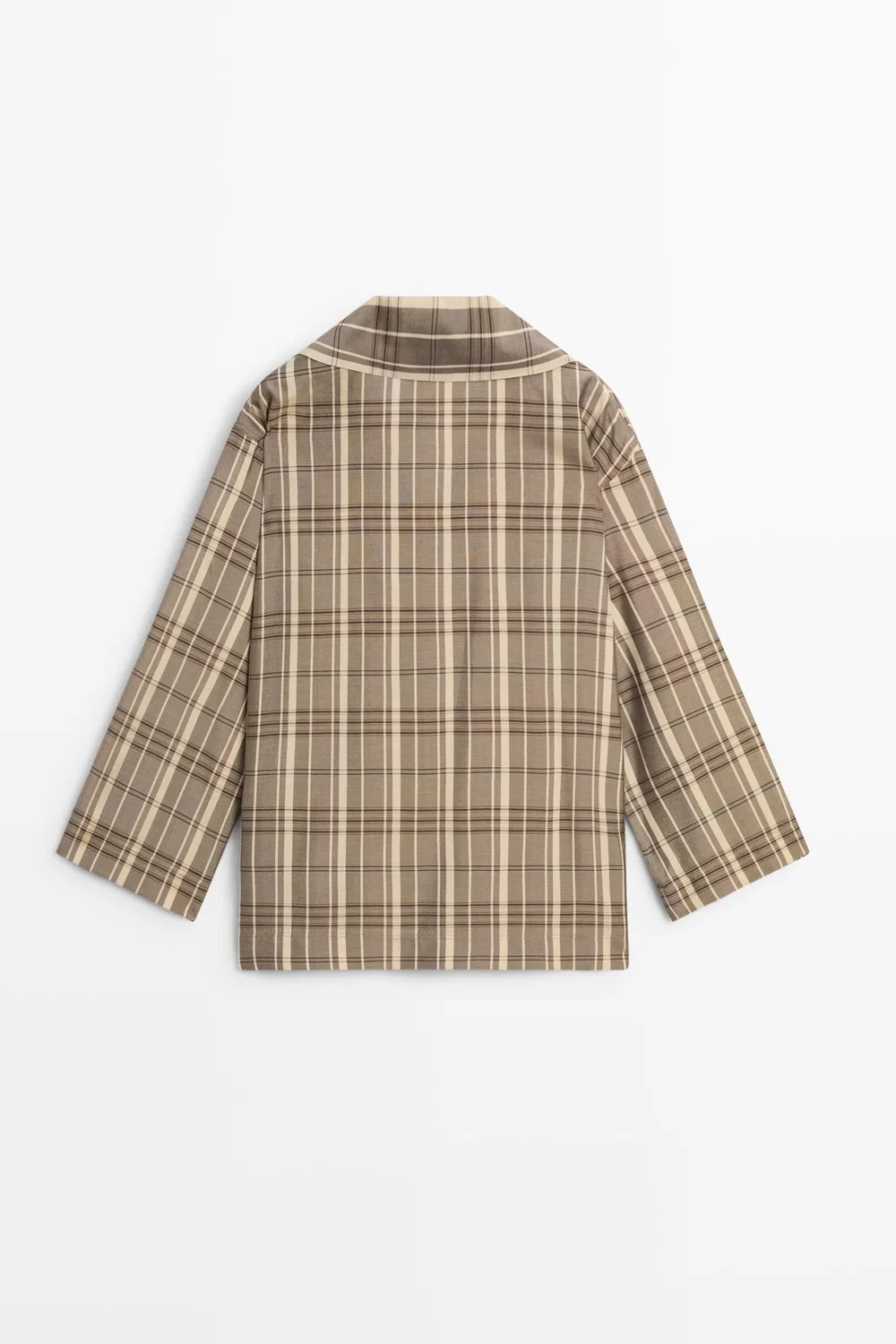 картинка Рубашка-поло Massimo Dutti Oversize Check, серый от магазина Одежда+