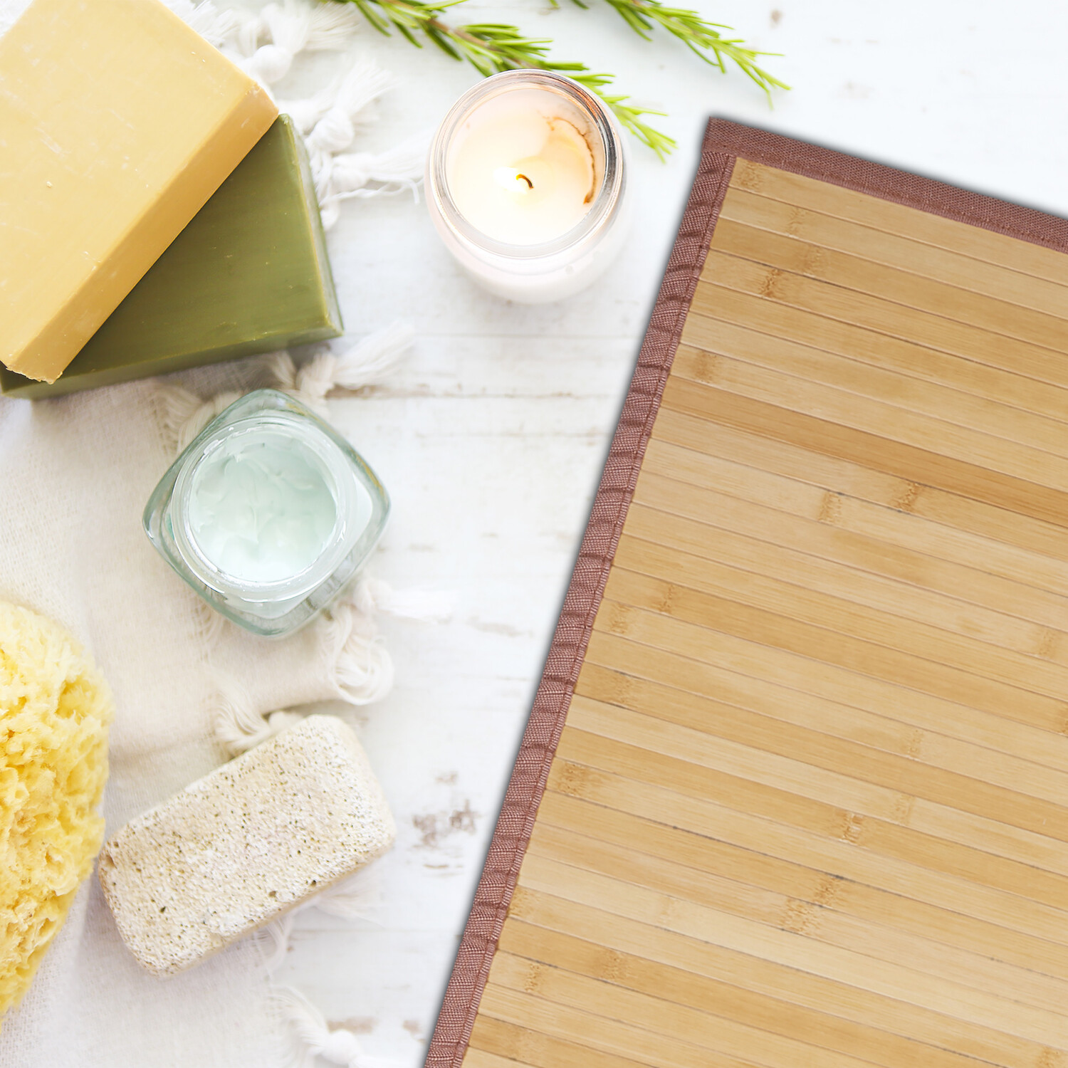 картинка Коврик для ванной relaxdays Bambusmatte, натуральный от магазина Одежда+