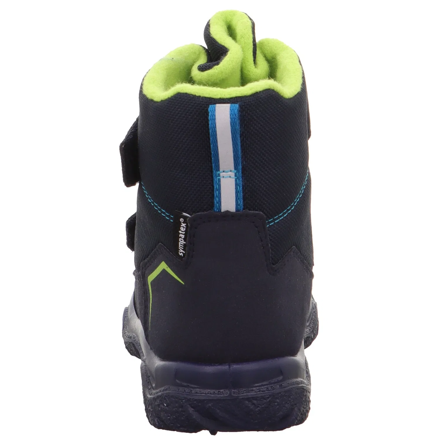 картинка Детские зимние дутики на липучках Superfit, Dark Blue/Light Green от магазина Одежда+