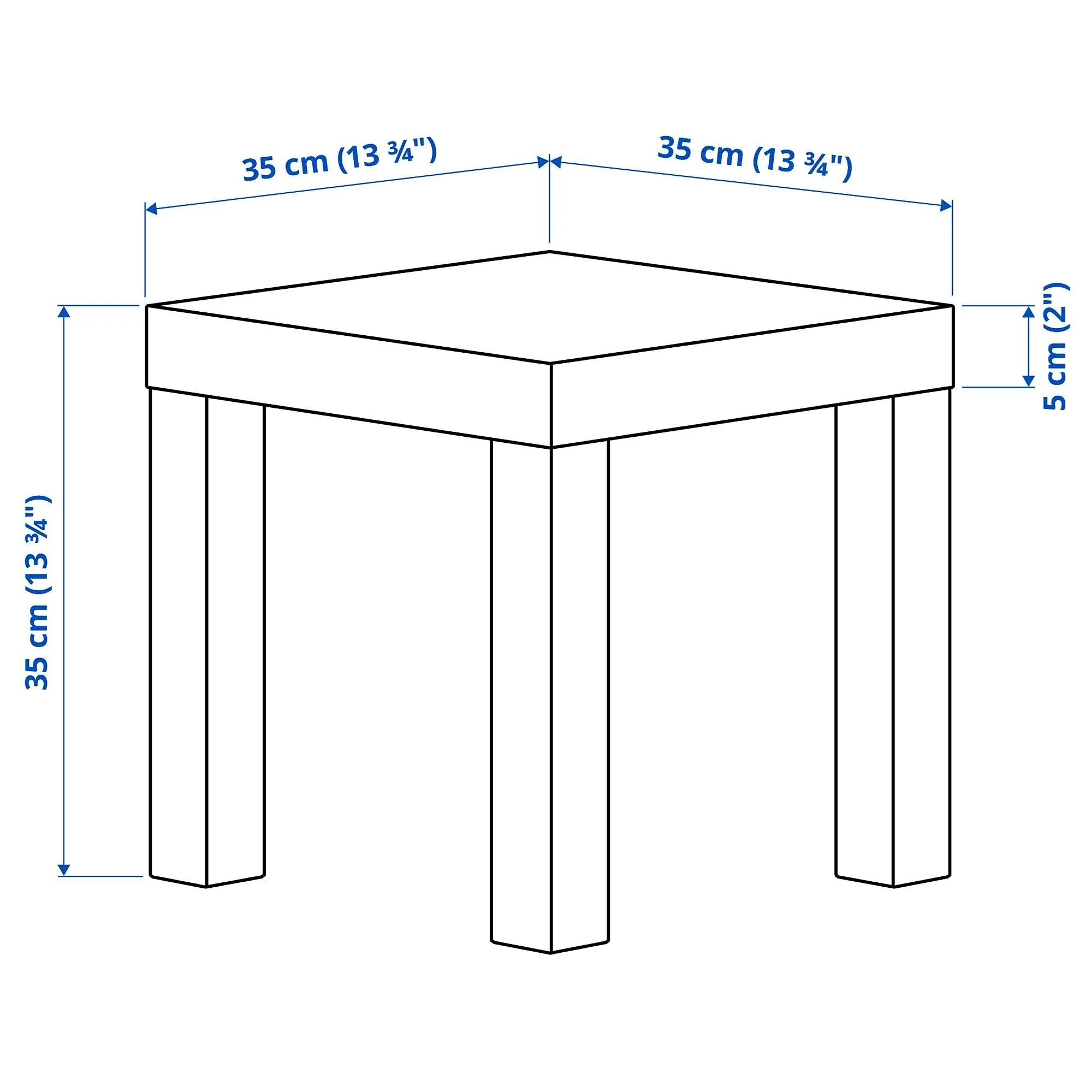 картинка Приставной столик, белый, 35x35 см, LACK IKEA от магазина Одежда+
