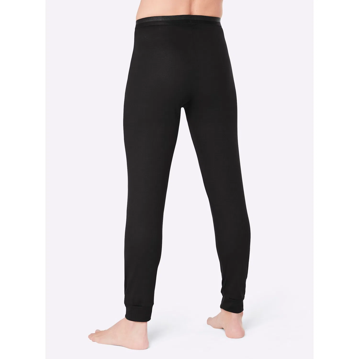 картинка Мужские длинные кальсоны из финриппа Kings Club, Black/Gray Melange от магазина Одежда+