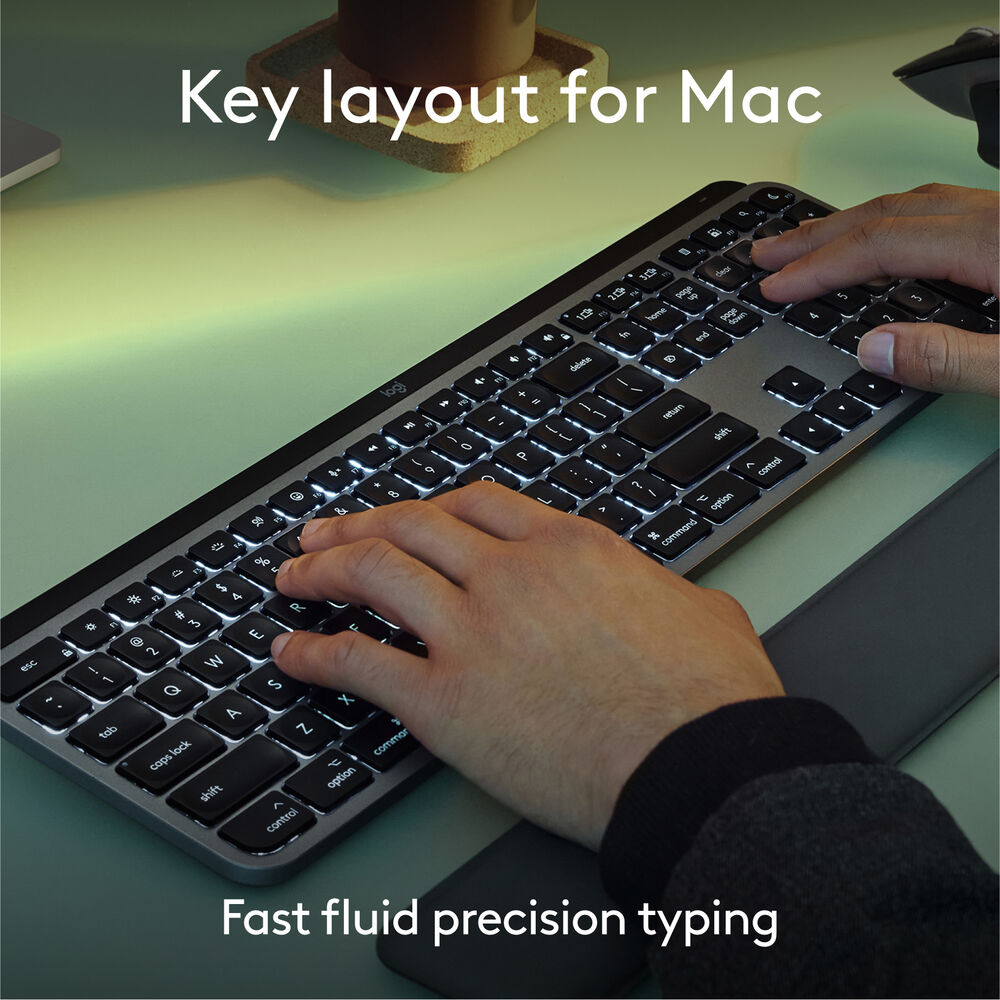 картинка Беспроводная клавиатура Logitech MX Keys S для Mac (бледно-серая) от магазина Одежда+