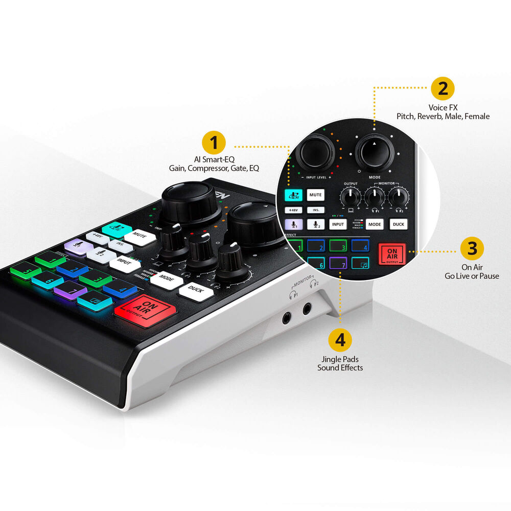 картинка ATEN UC8000 MicLIVE Podcast AI Audio Mixer от магазина Одежда+