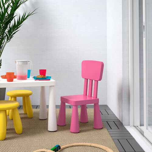 картинка Табурет детский Ikea Mammut, желтый от магазина Одежда+