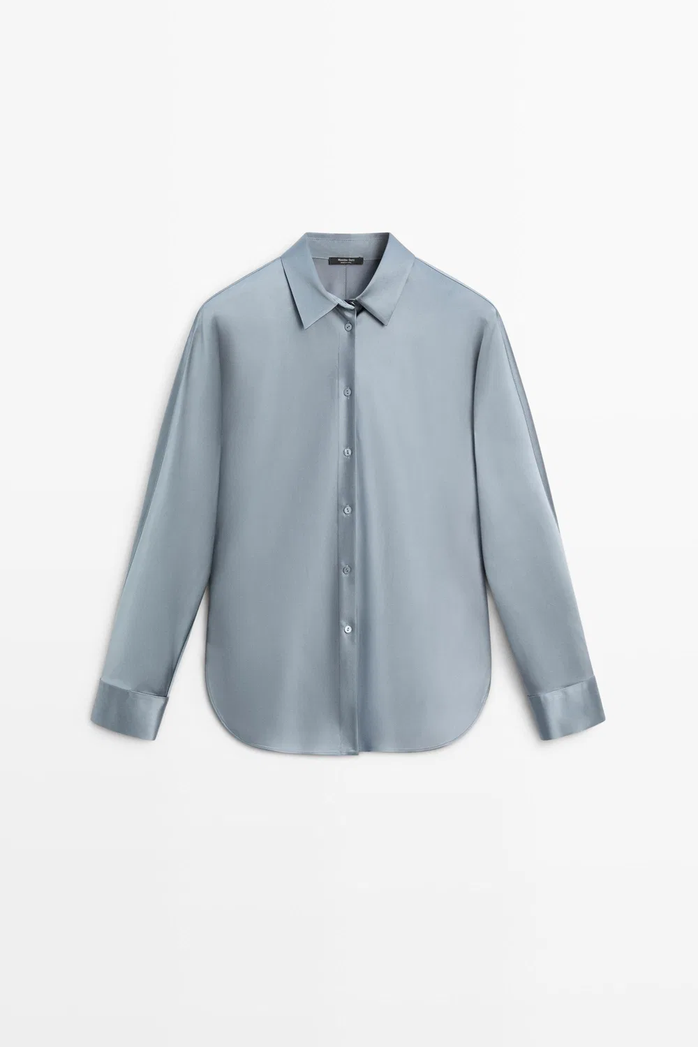 картинка Рубашка Massimo Dutti, струящаяся, голубовато-серый от магазина Одежда+