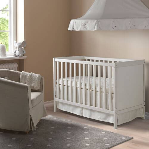 картинка Кроватка детская Ikea, 60x120 см, Sundvik, белый от магазина Одежда+
