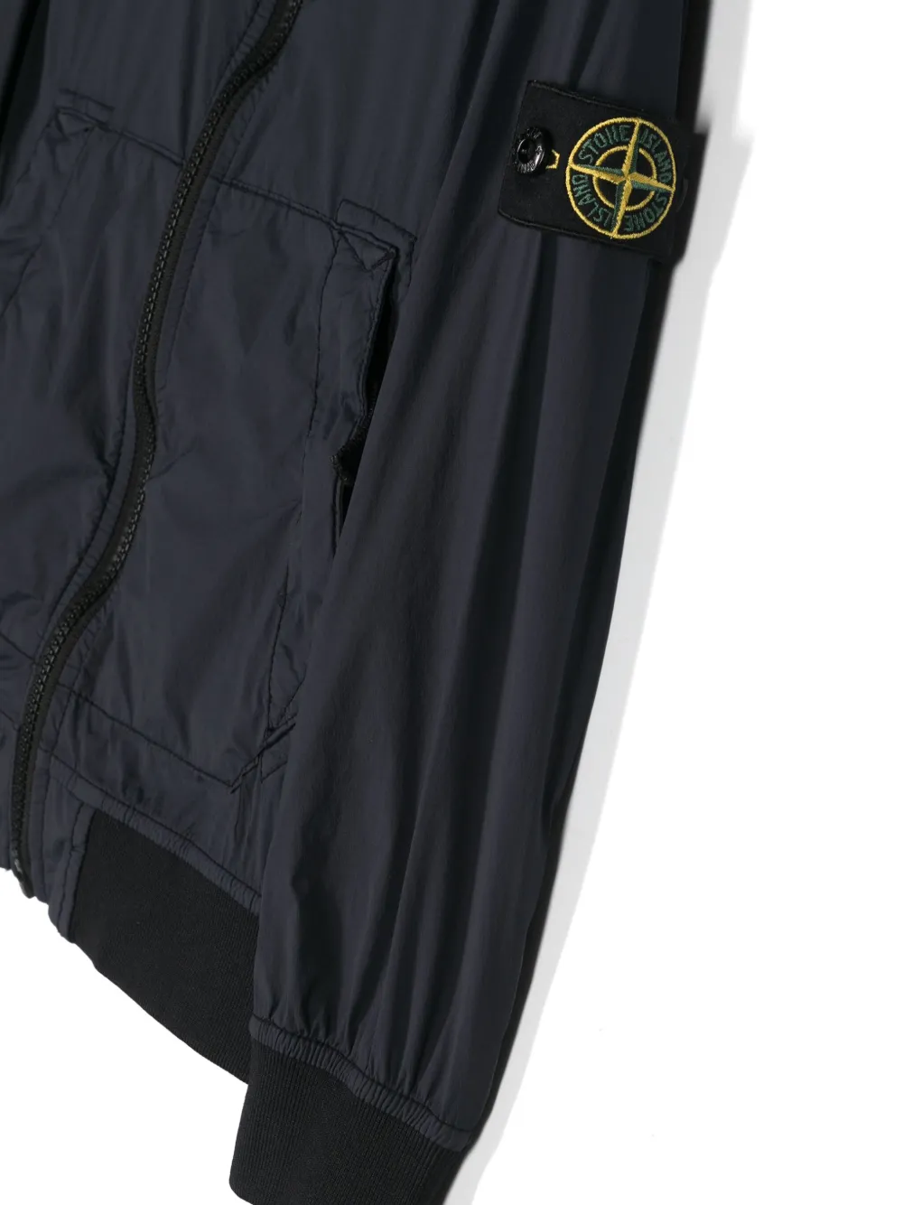картинка Легкая ветровка с нашивкой Compass Stone Island Junior, синий от магазина Одежда+