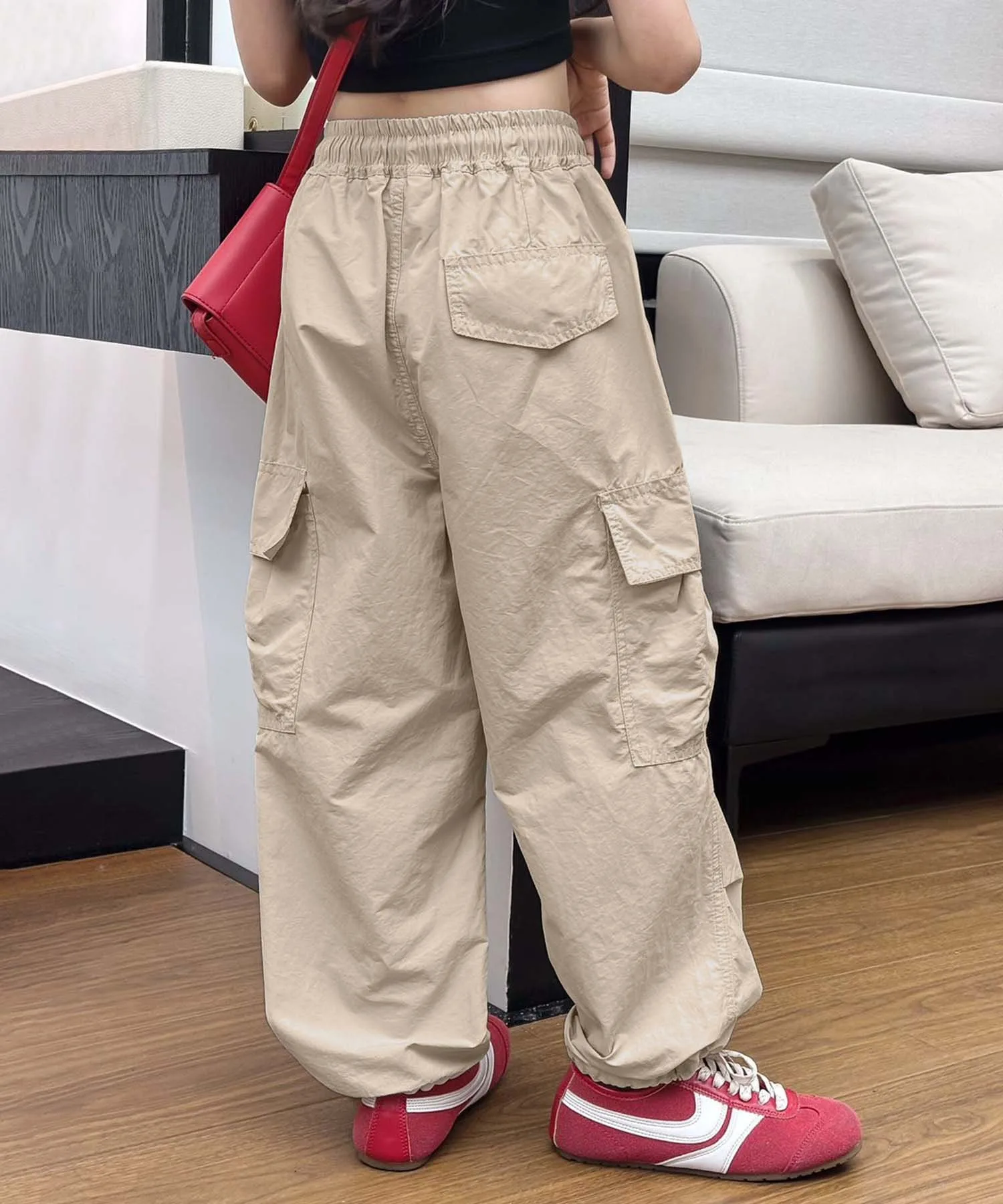 картинка Брюки-карго на завязках Aimoha Kids, beige от магазина Одежда+
