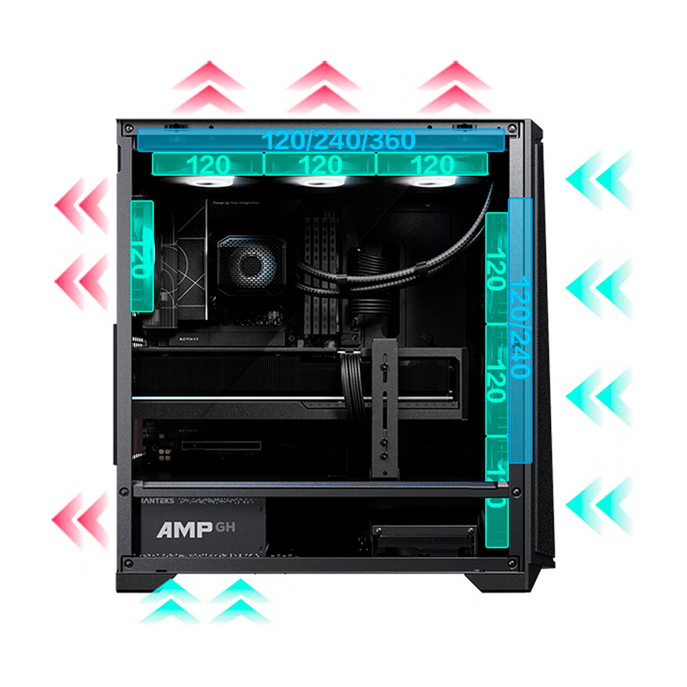 картинка Корпус Phanteks G370AC, Mid Tower, чёрный от магазина Одежда+
