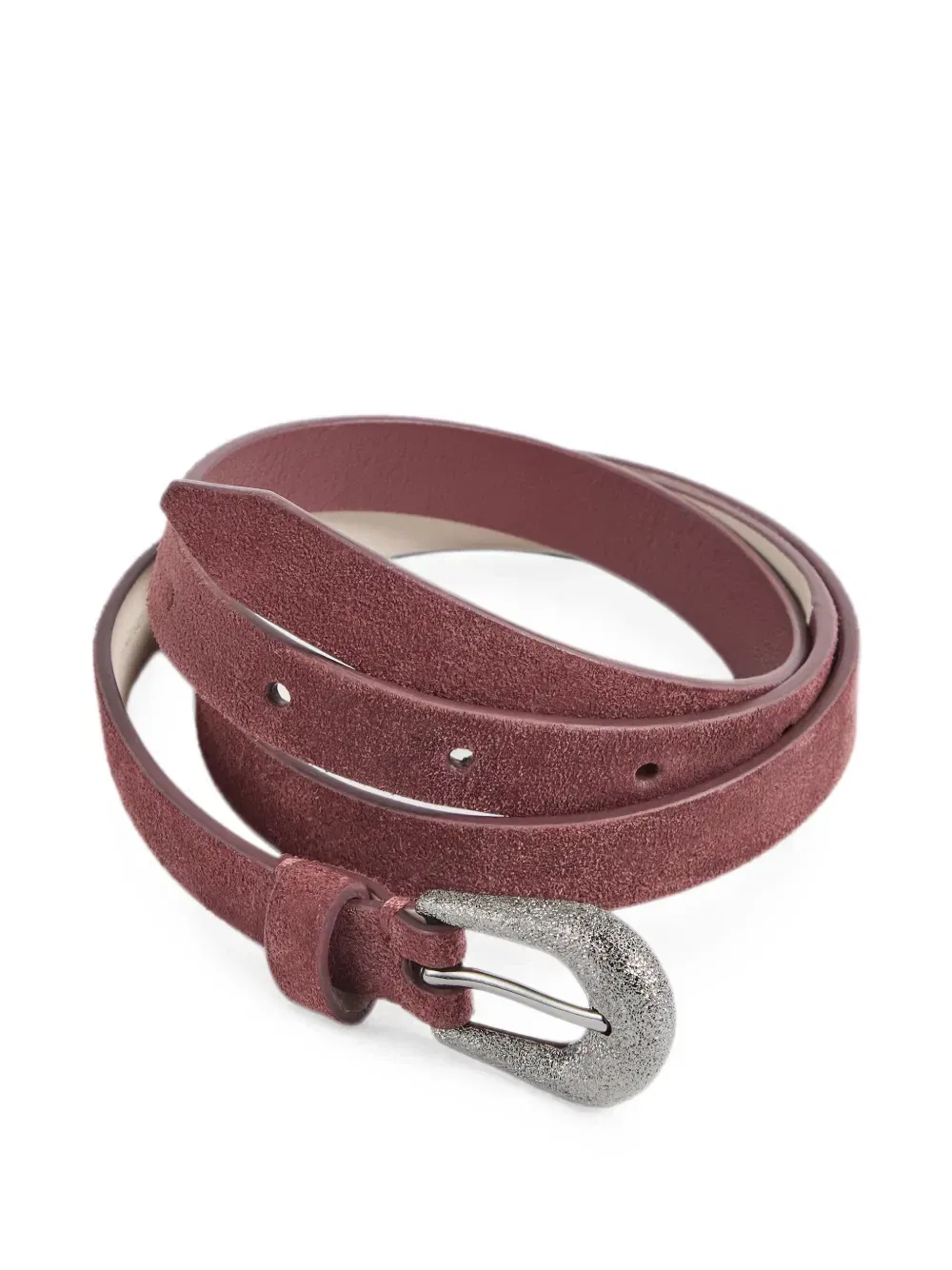 картинка Ремень с блестящей пряжкой Brunello Cucinelli Kids, красный от магазина Одежда+