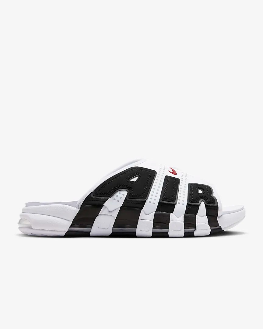 картинка Шлепанцы Nike Air More Uptempo Slide 'White Black Red' от магазина Одежда+