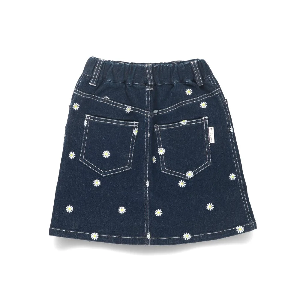 картинка Джинсовая юбка с цветочной вышивкой Branshes, Navy blue от магазина Одежда+