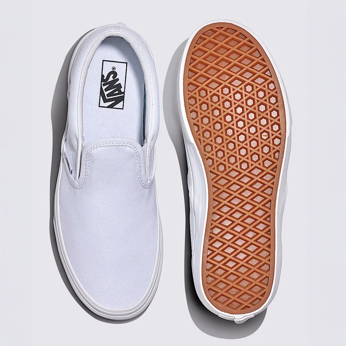 картинка Детские кеды без шнуровки Vans, True White от магазина Одежда+