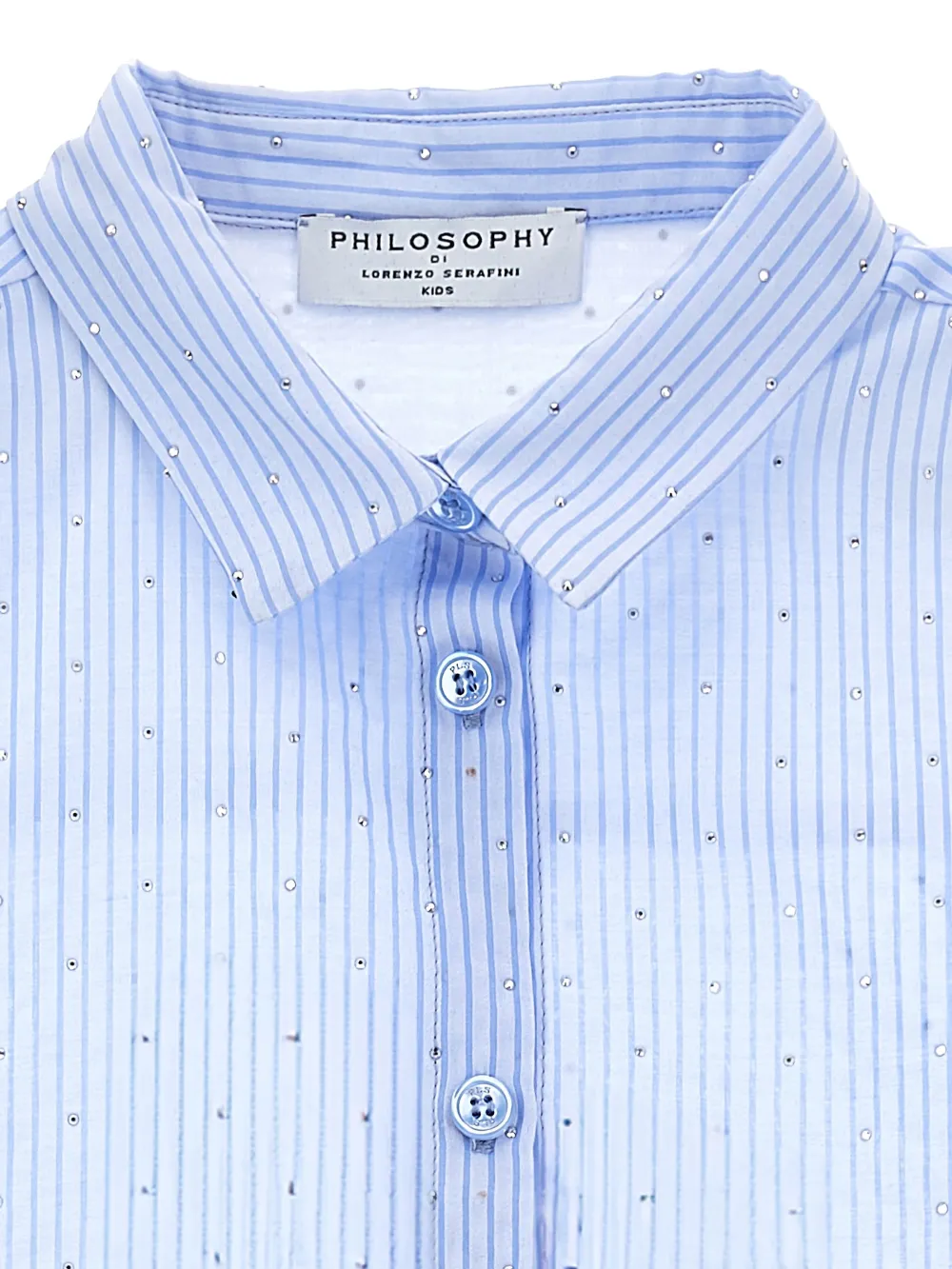 картинка Полосатая рубашка Philosophy Di Lorenzo Serafini Kids, синий от магазина Одежда+