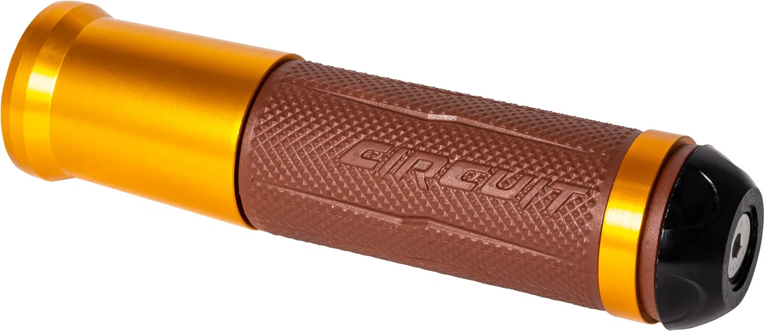 картинка Мотоциклетные грипсы Circuit Equipment SILVERSTONE, braun/gold от магазина Одежда+