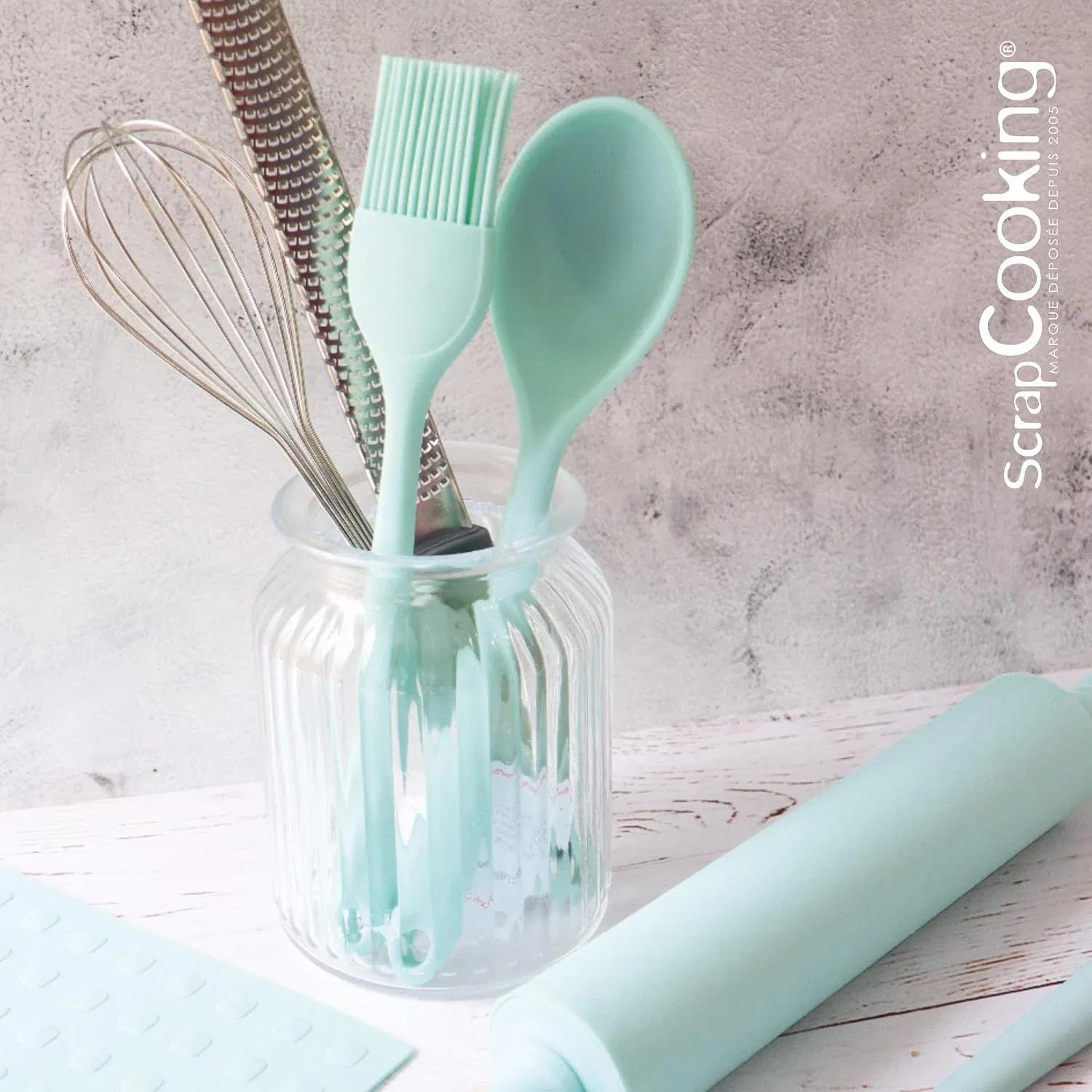 картинка Ложка силиконовая 27 см ScrapCooking, Teal от магазина Одежда+