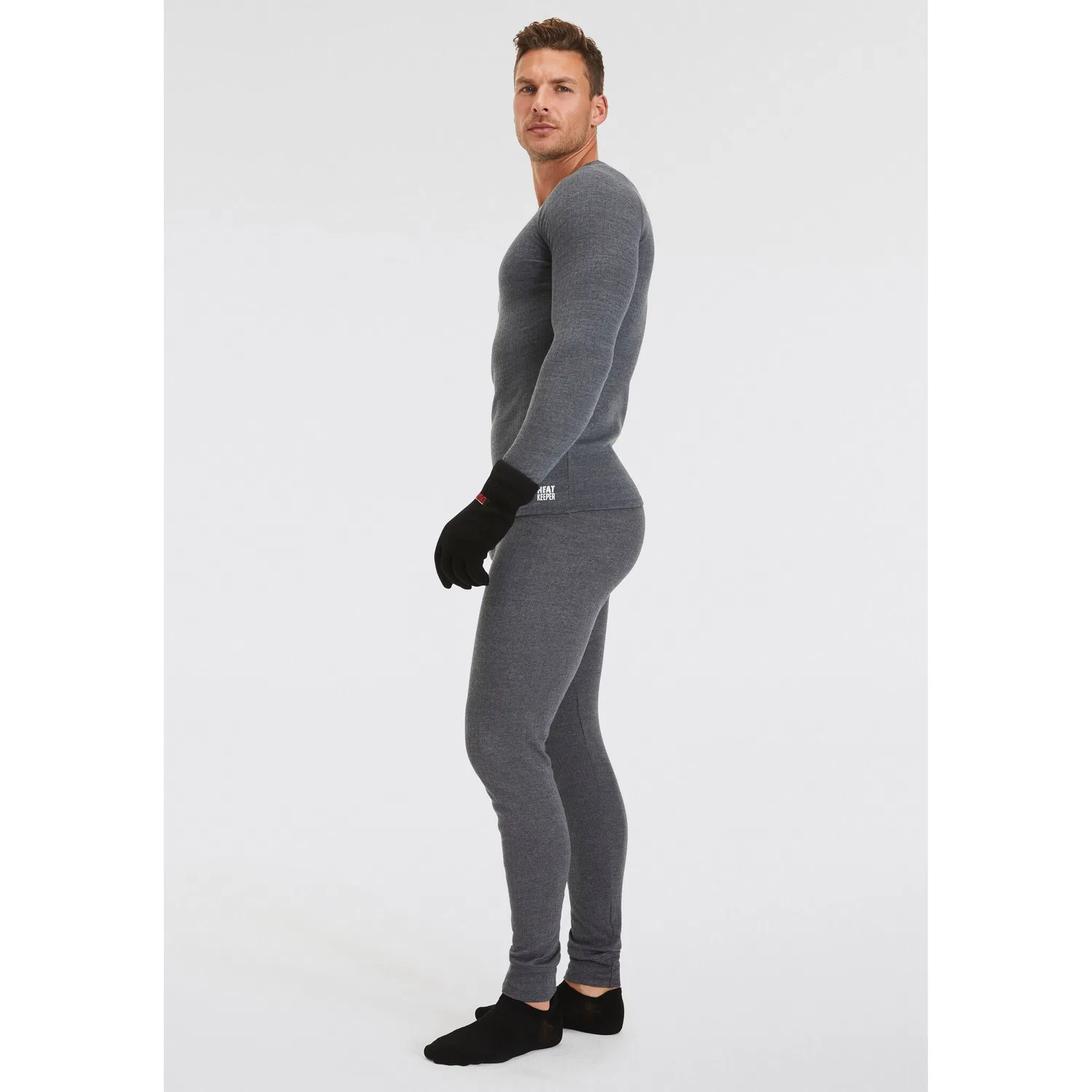 картинка Мужские термолеггинсы Long John Heatkeeper, Gray Melange от магазина Одежда+