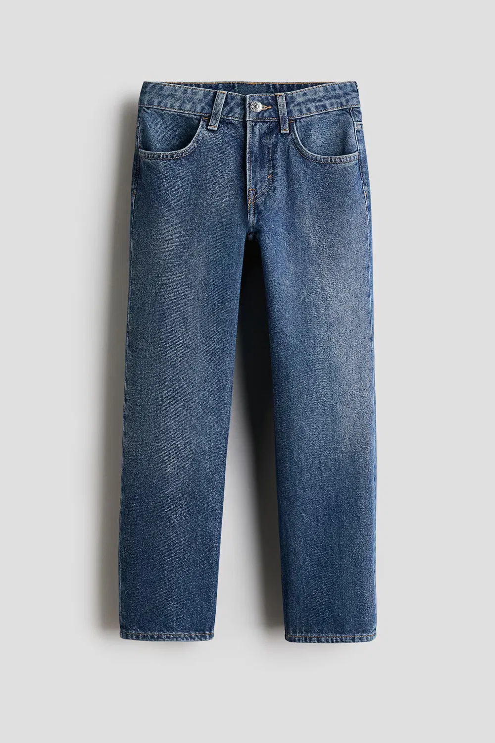 картинка Джинсы свободного кроя прямого кроя H&M, Dunkles Denimblau от магазина Одежда+