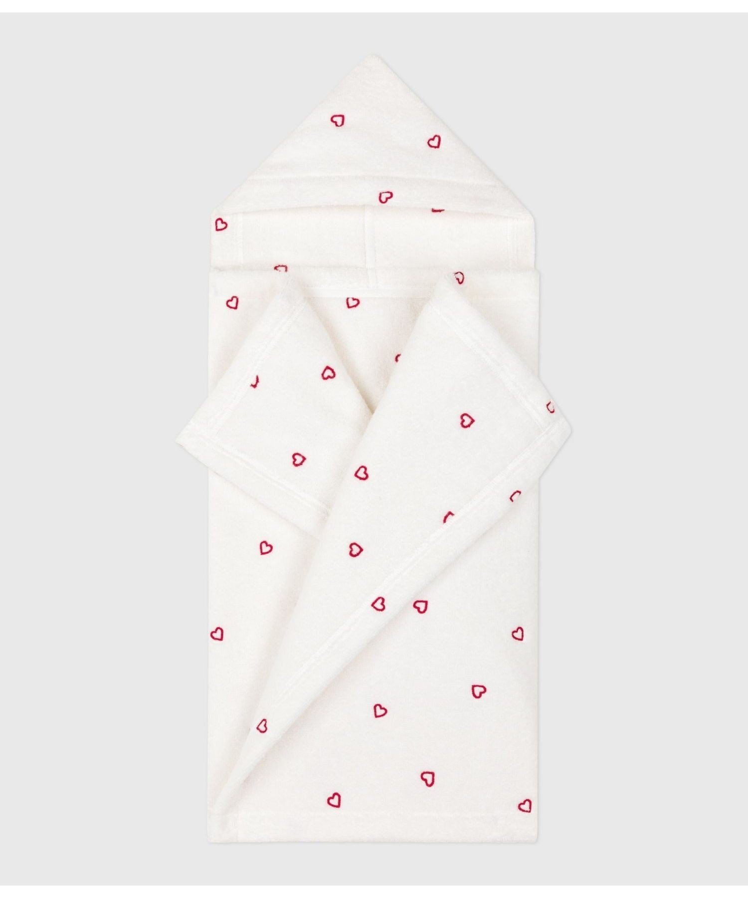 картинка Ворсовый плащ Petit Bateau, Off-white/Light pink от магазина Одежда+