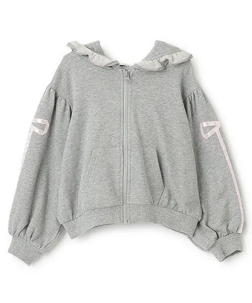картинка Толстовка на молнии с отделкой лентами Lycee mine, Off white от магазина Одежда+